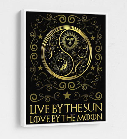 Live By The Sun Love By The Moon Canvas Wall Art