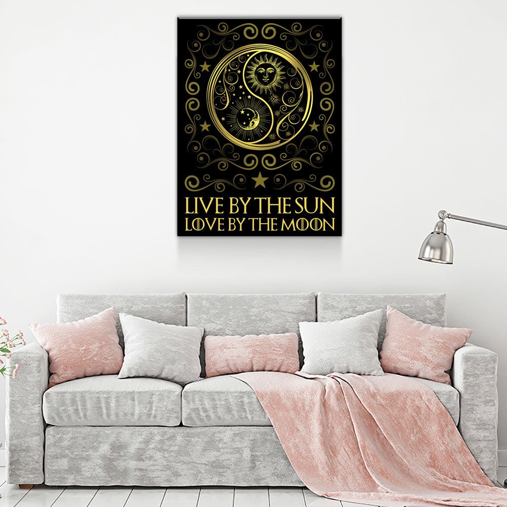 Live By The Sun Love By The Moon Canvas Wall Art
