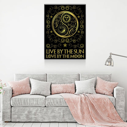Live By The Sun Love By The Moon Canvas Wall Art