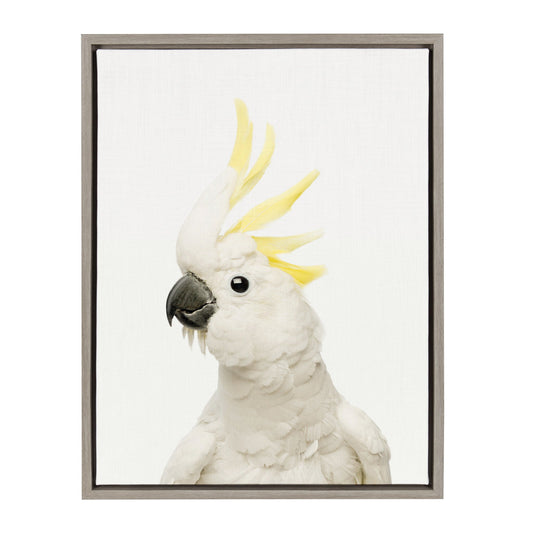 Bird Portrait framed canvas wall art with painterly character