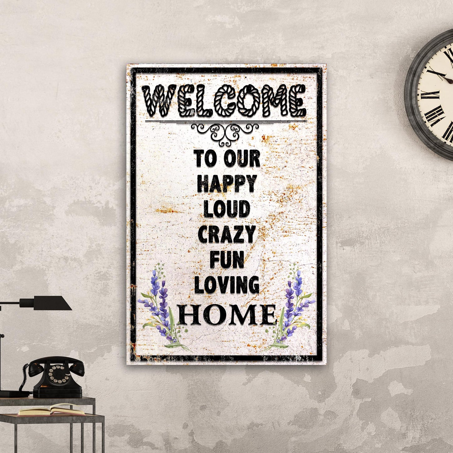 Funny Home Canvas Wall Art Sign - Style B