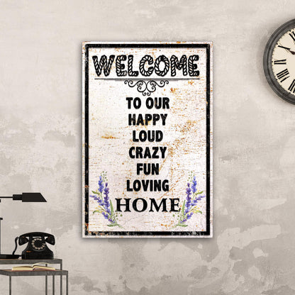 Funny Home Canvas Wall Art Sign - Style B