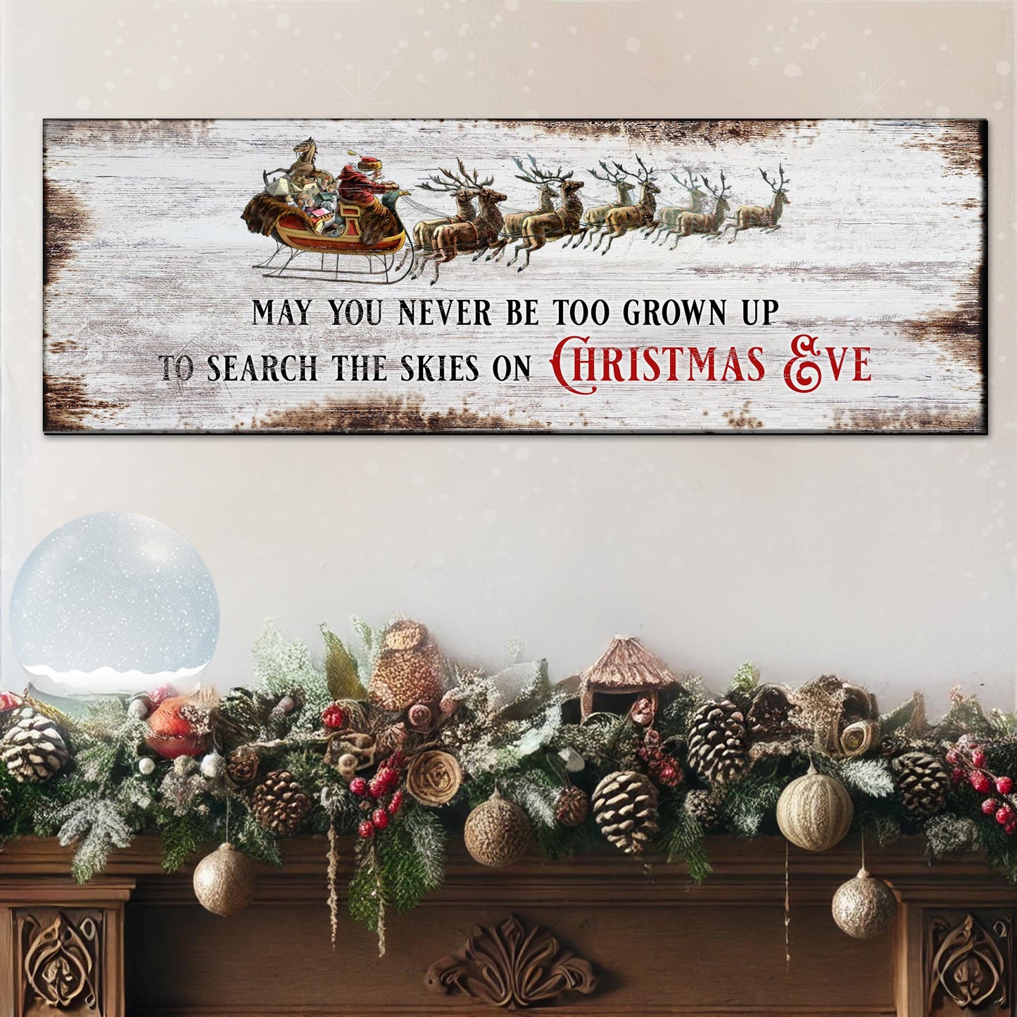 May You Never Stop Believing Christmas Canvas Wall Art