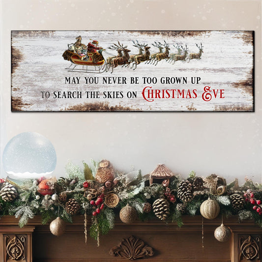 May You Never Stop Believing Christmas Canvas Wall Art