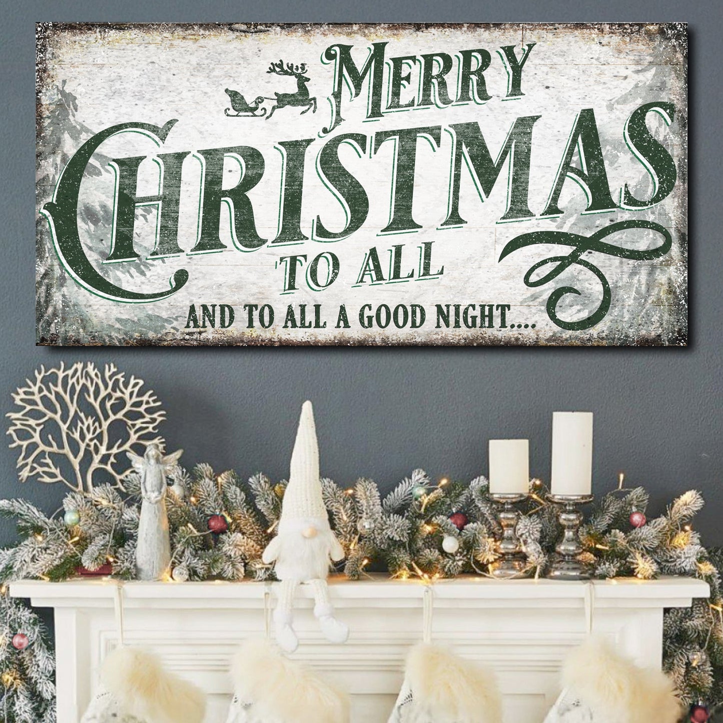 Merry Christmas to All and Goodnight Canvas Wall Art
