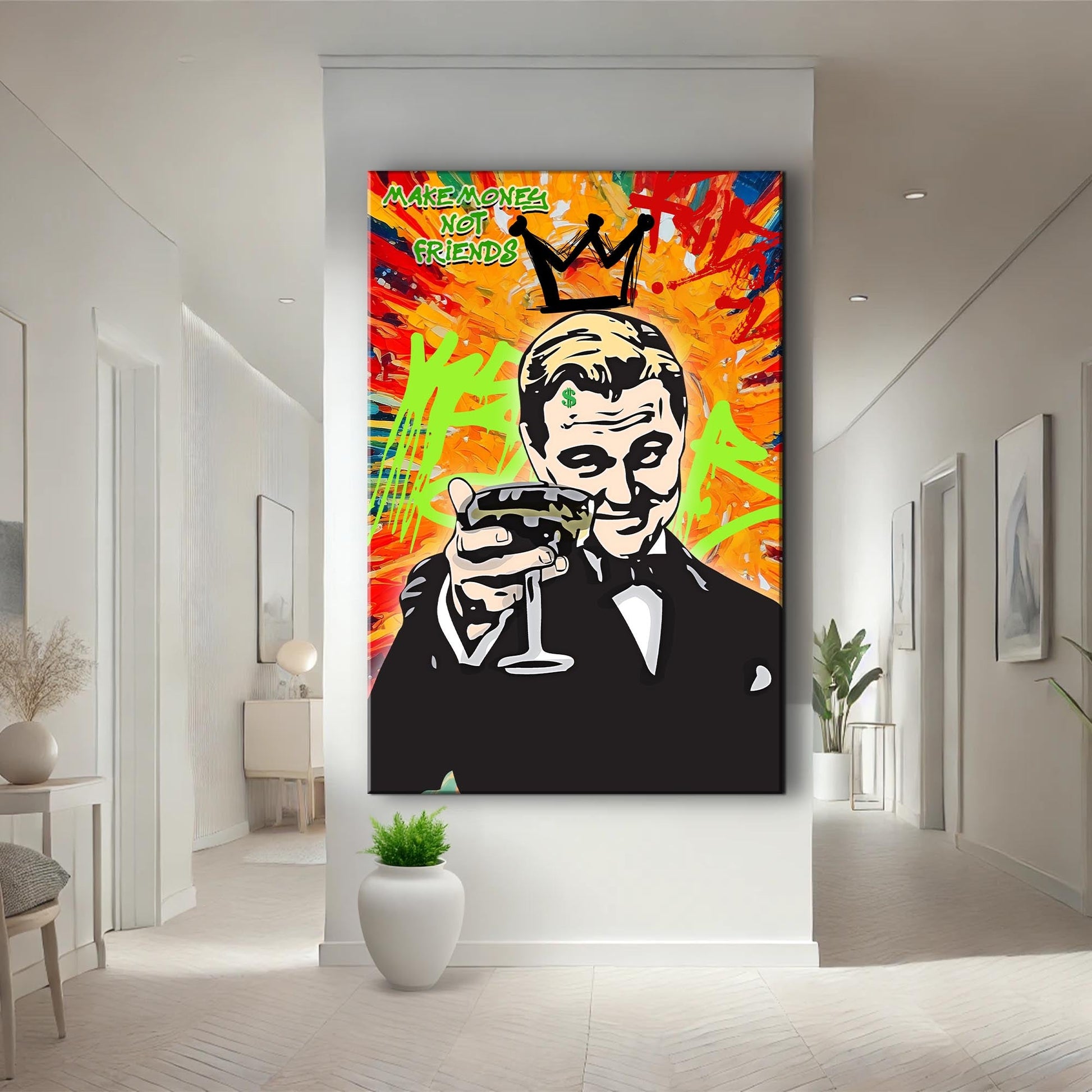 Mindset motivational canvas wall art — bold graphic typography sign gallery wrapped