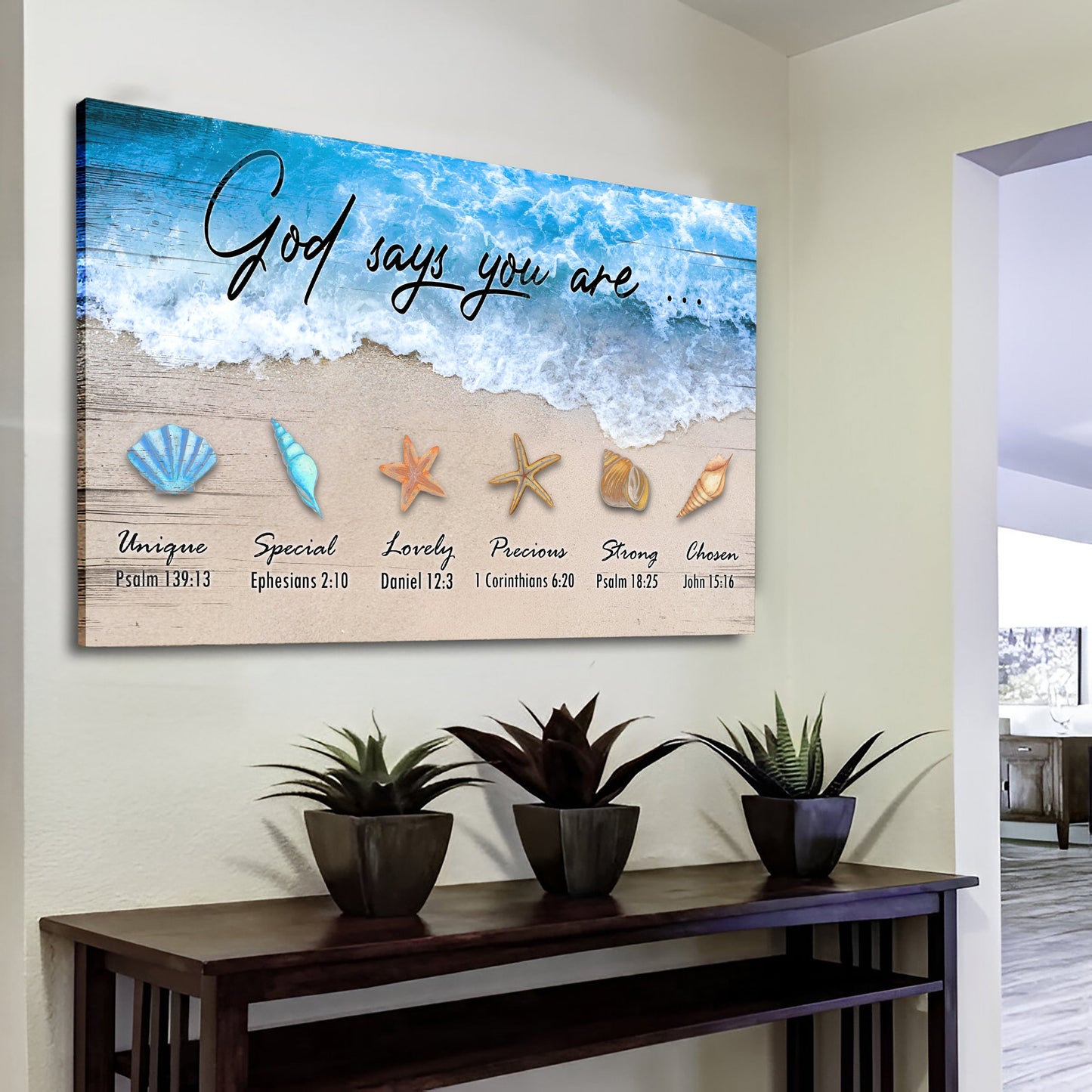 God Says You Are Canvas Wall Art - Faith Affirmation Sign