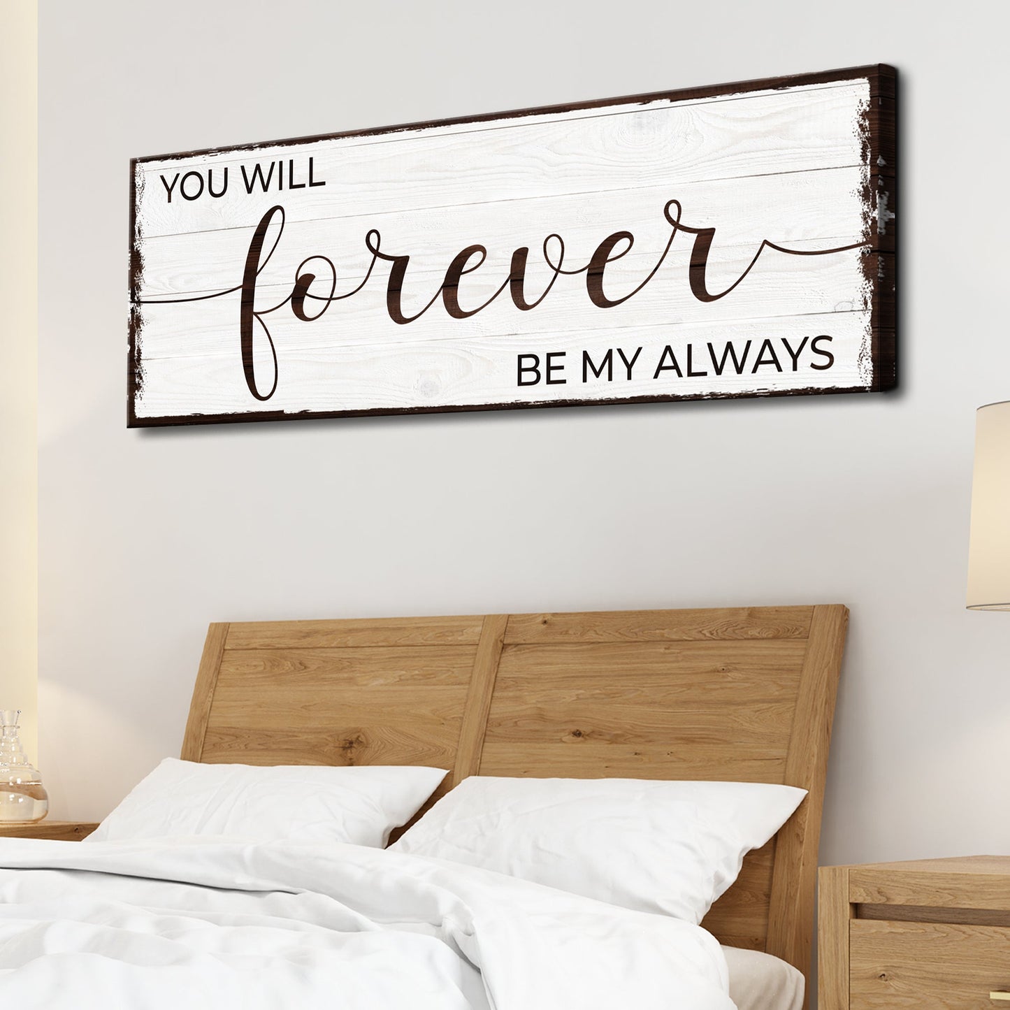 Forever Be My Always Canvas Wall Art - Style B