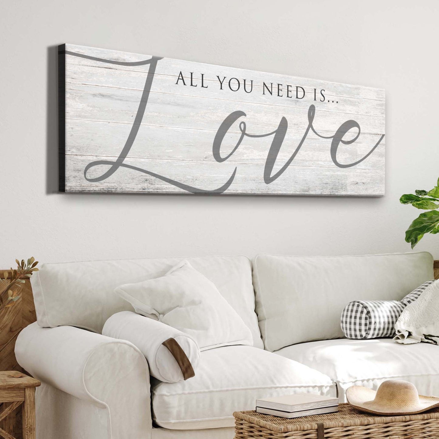 All You Need Is Love Canvas Sign IV