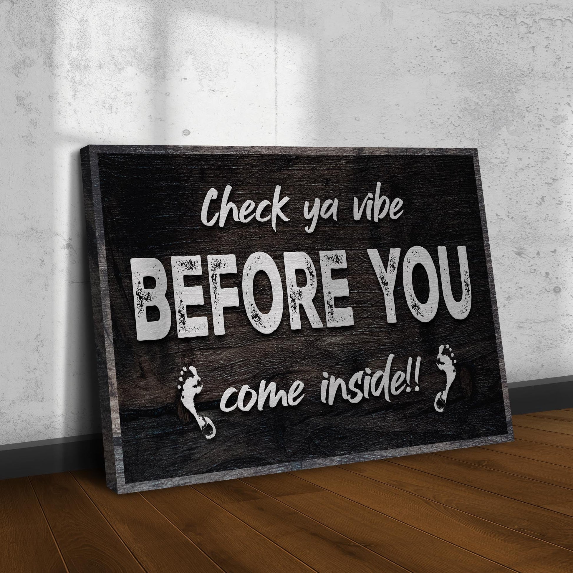 Funny home canvas wall art sign with vibrant humorous text, gallery-wrapped, made in the USA