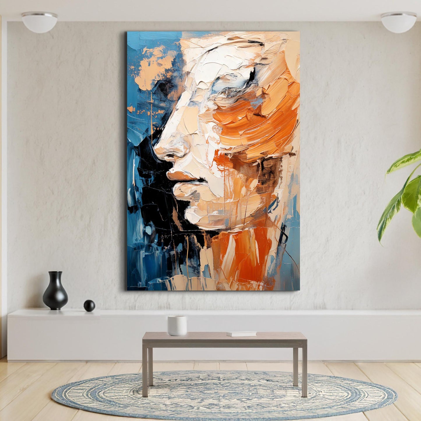 Brush Stroke Abstract Canvas Wall Art