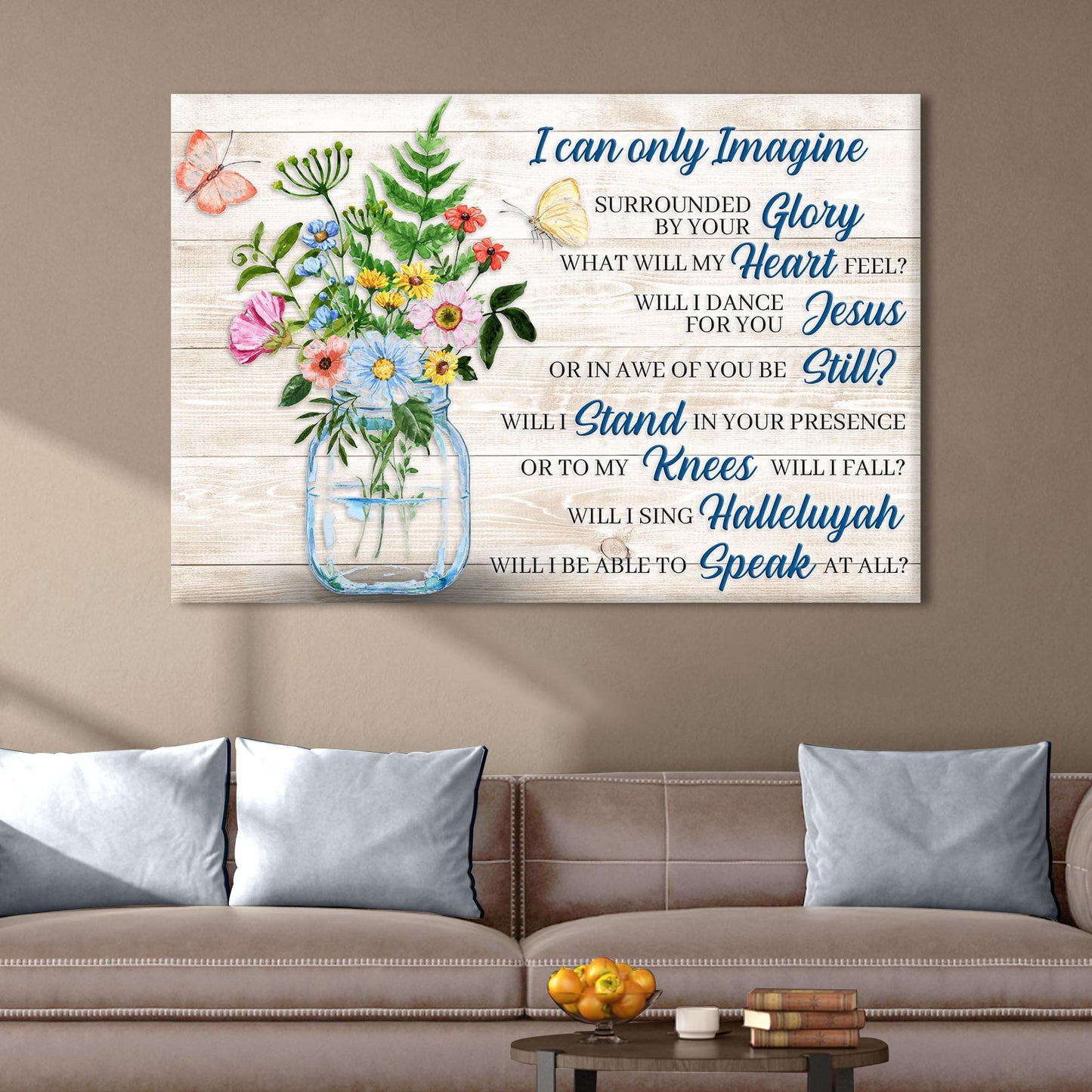 I Can Only Imagine Christian Canvas Wall Art