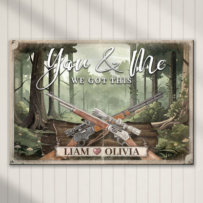 We got this couple canvas wall art with bold adventurous partnership message