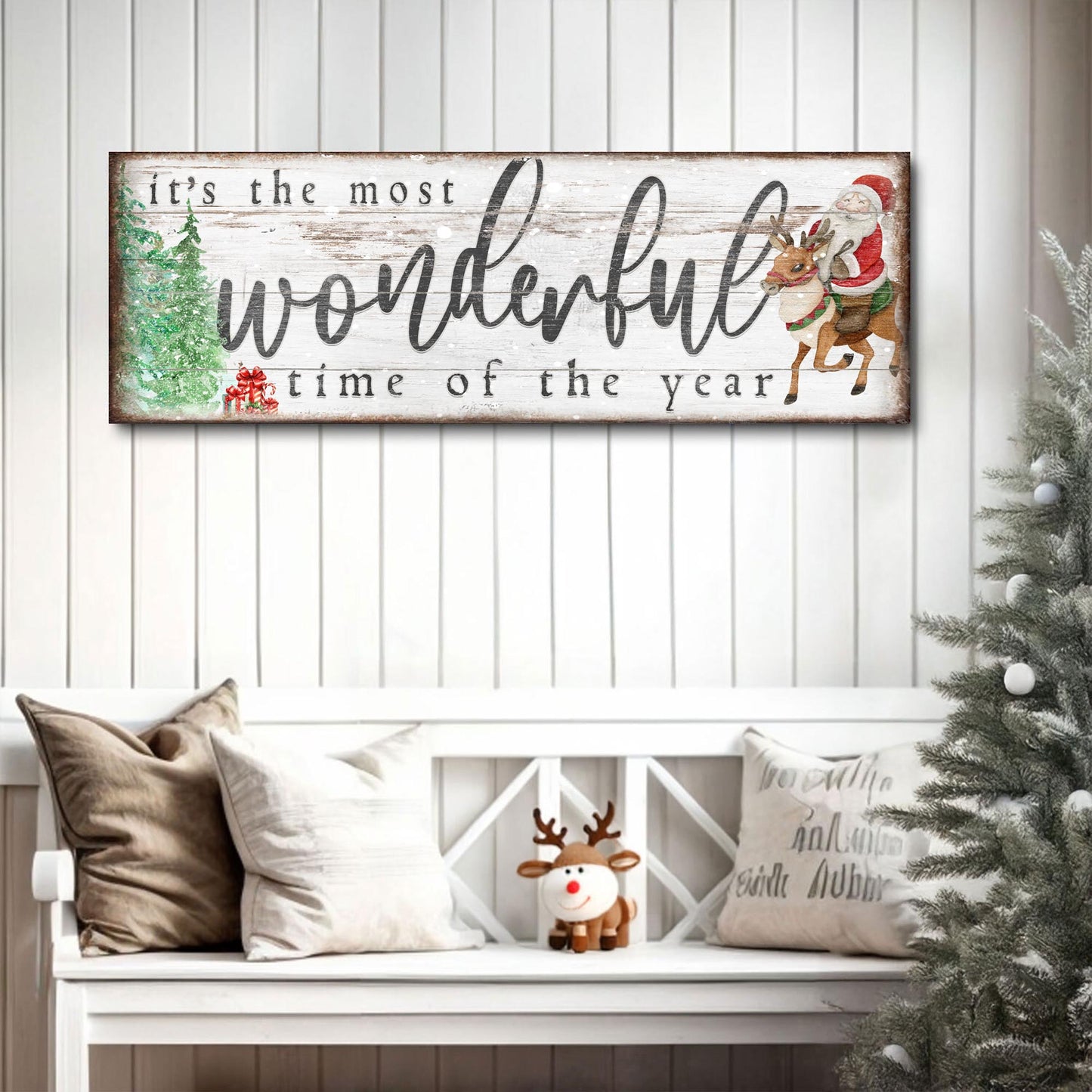 Most Wonderful Time of Year Holiday Canvas Wall Art