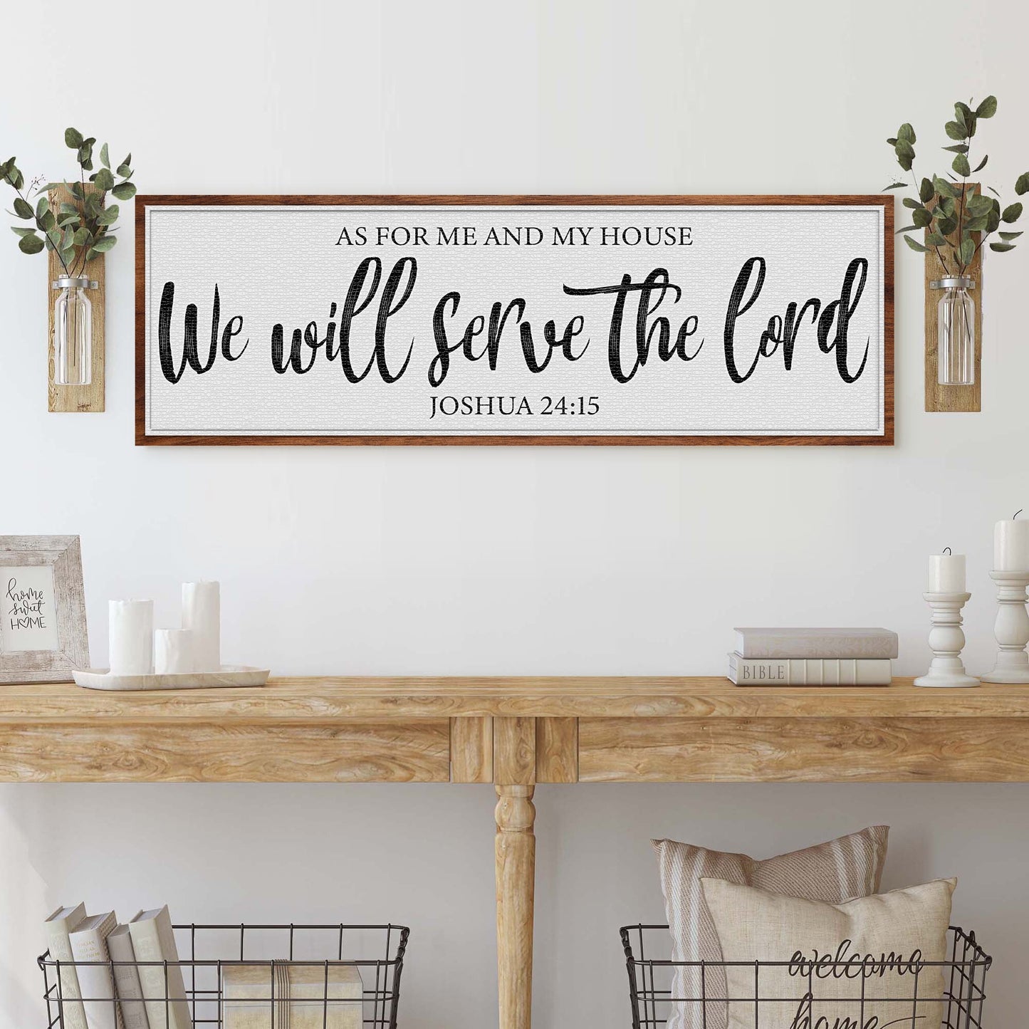 As For Me And My House We Will Serve The Lord Canvas Wall Art