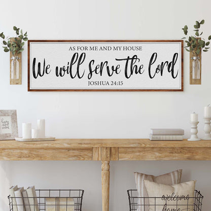 As For Me And My House We Will Serve The Lord Canvas Wall Art