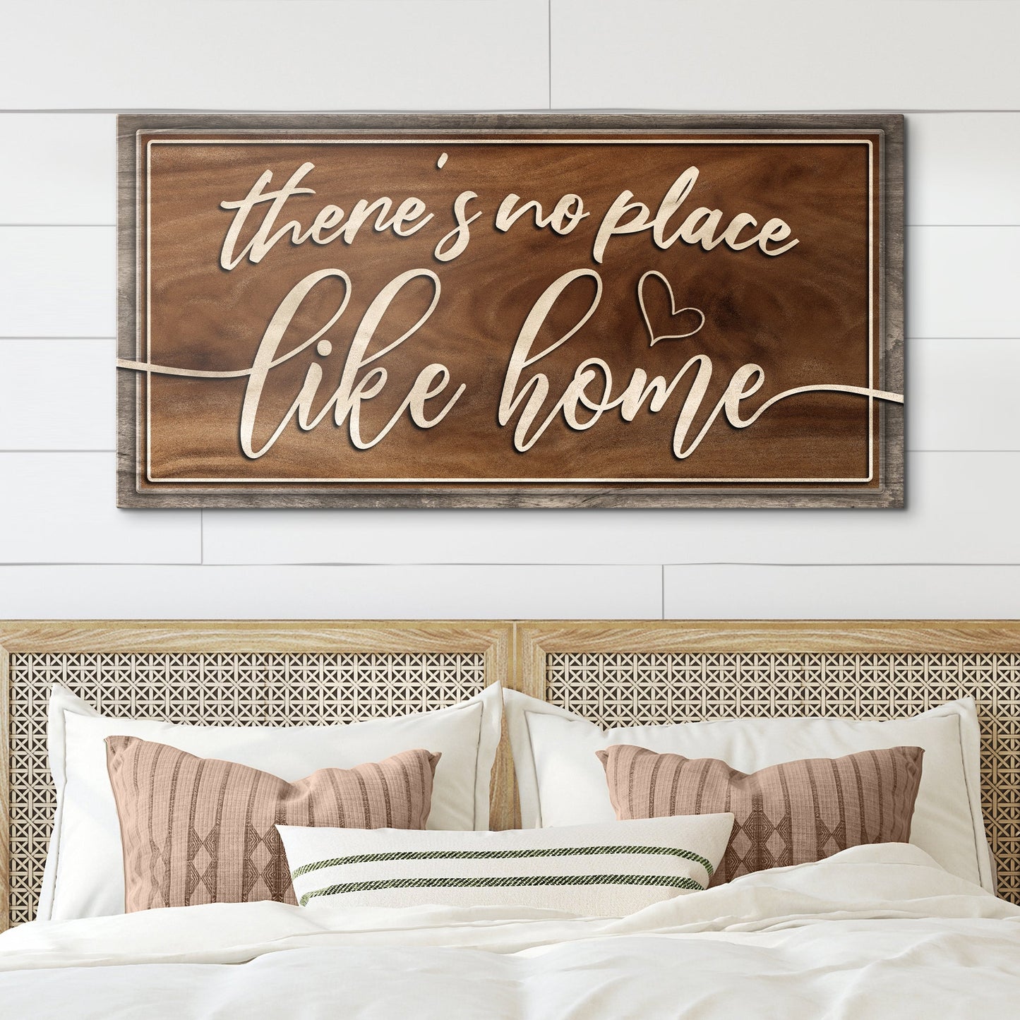 There's No Place Like Home Canvas Wall Art Sign