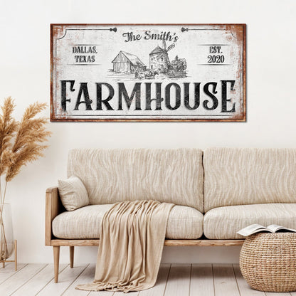 Rustic farmhouse canvas sign XI with warm country style for farmhouse decor