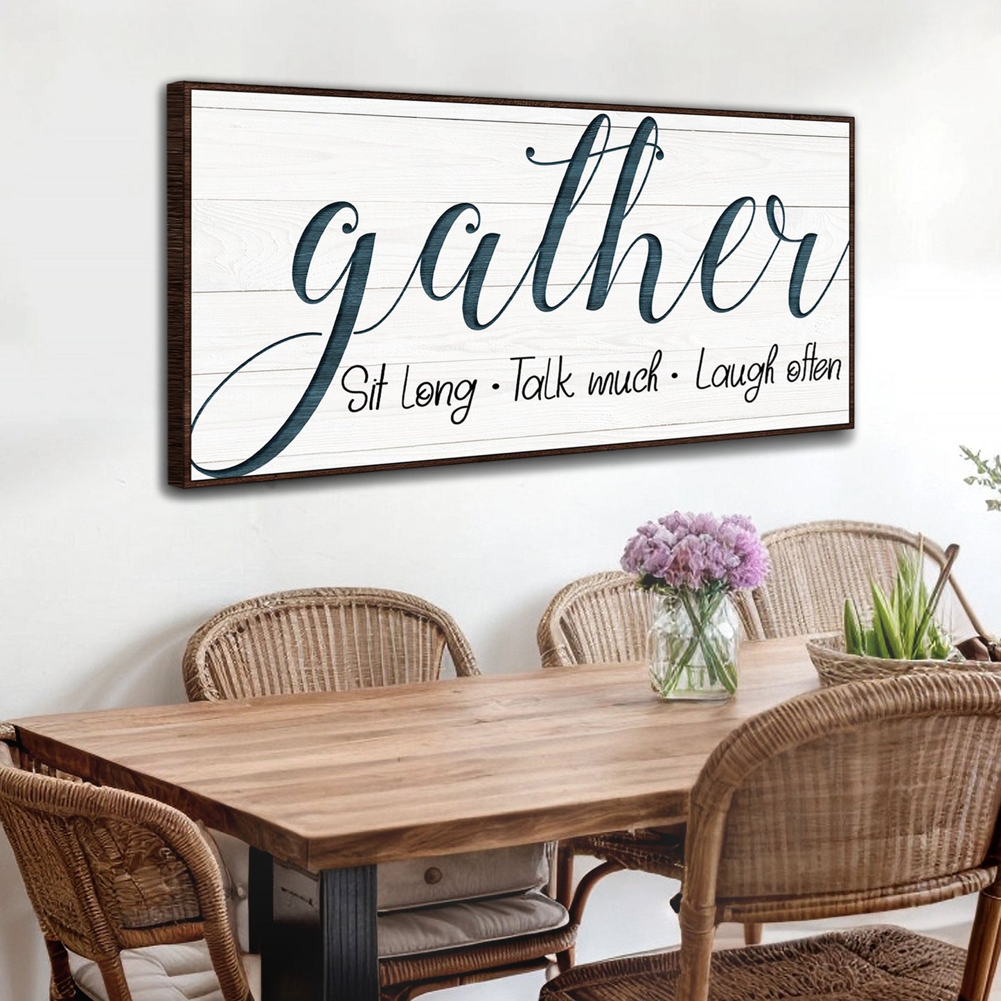 Gather Canvas Wall Art Sign