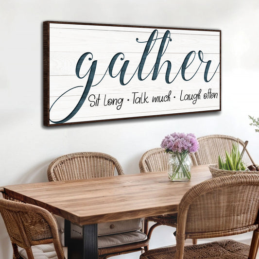 Gather Canvas Wall Art Sign