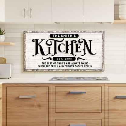 Kitchen wall art canvas sign for home - gallery wrapped UV-resistant ink made in USA