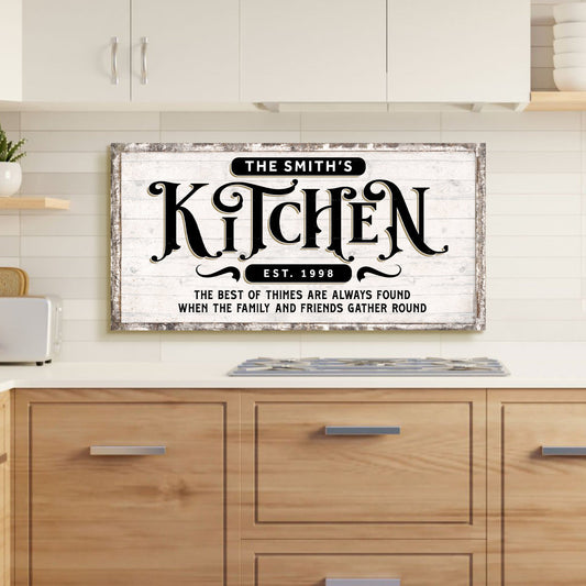 Kitchen wall art canvas sign for home - gallery wrapped UV-resistant ink made in USA