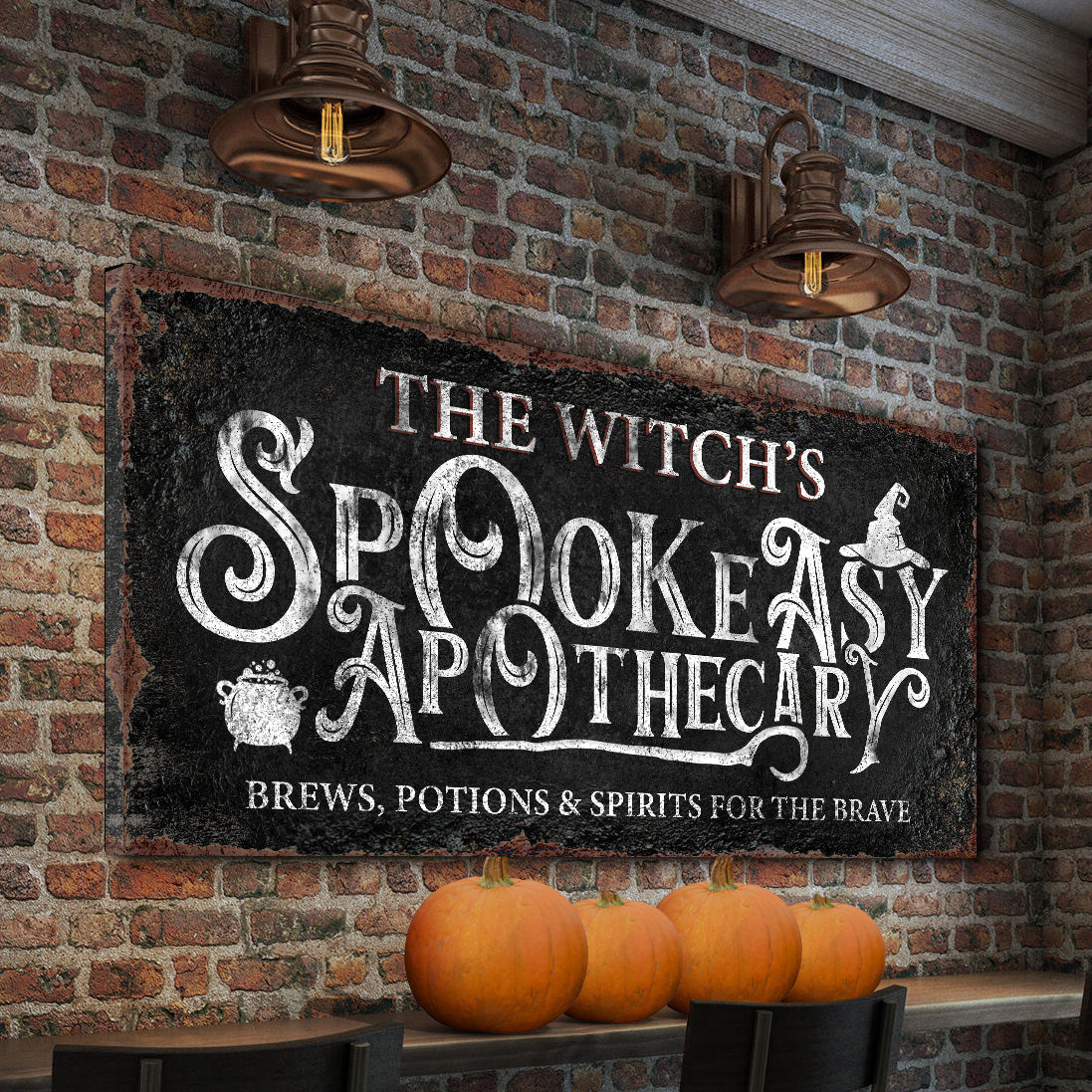 Apothecary Spookeasy bar canvas sign