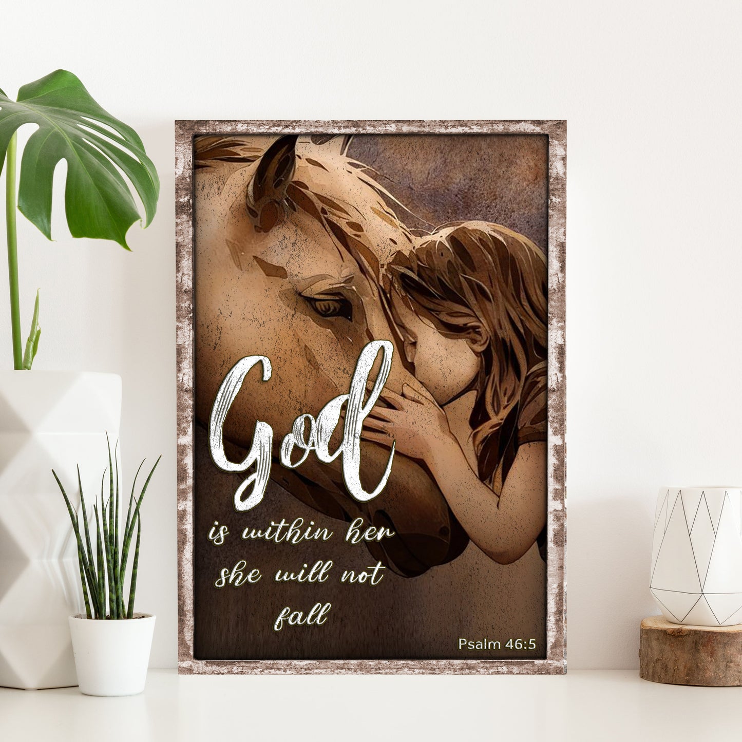 God Is Within Her Psalm 46:5 faith canvas print ready to hang gallery-wrapped