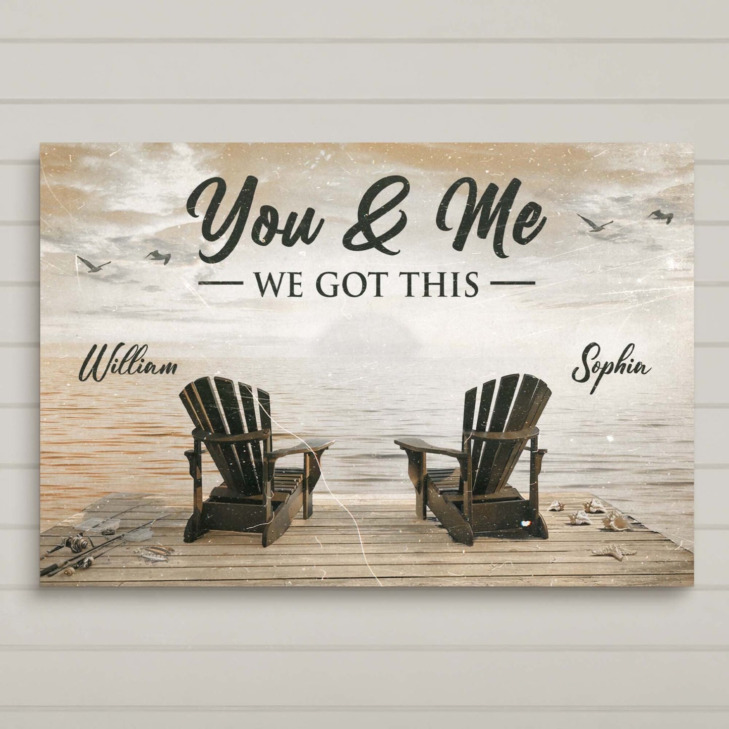 Fishing Themed We Got This Couple Canvas Wall Art