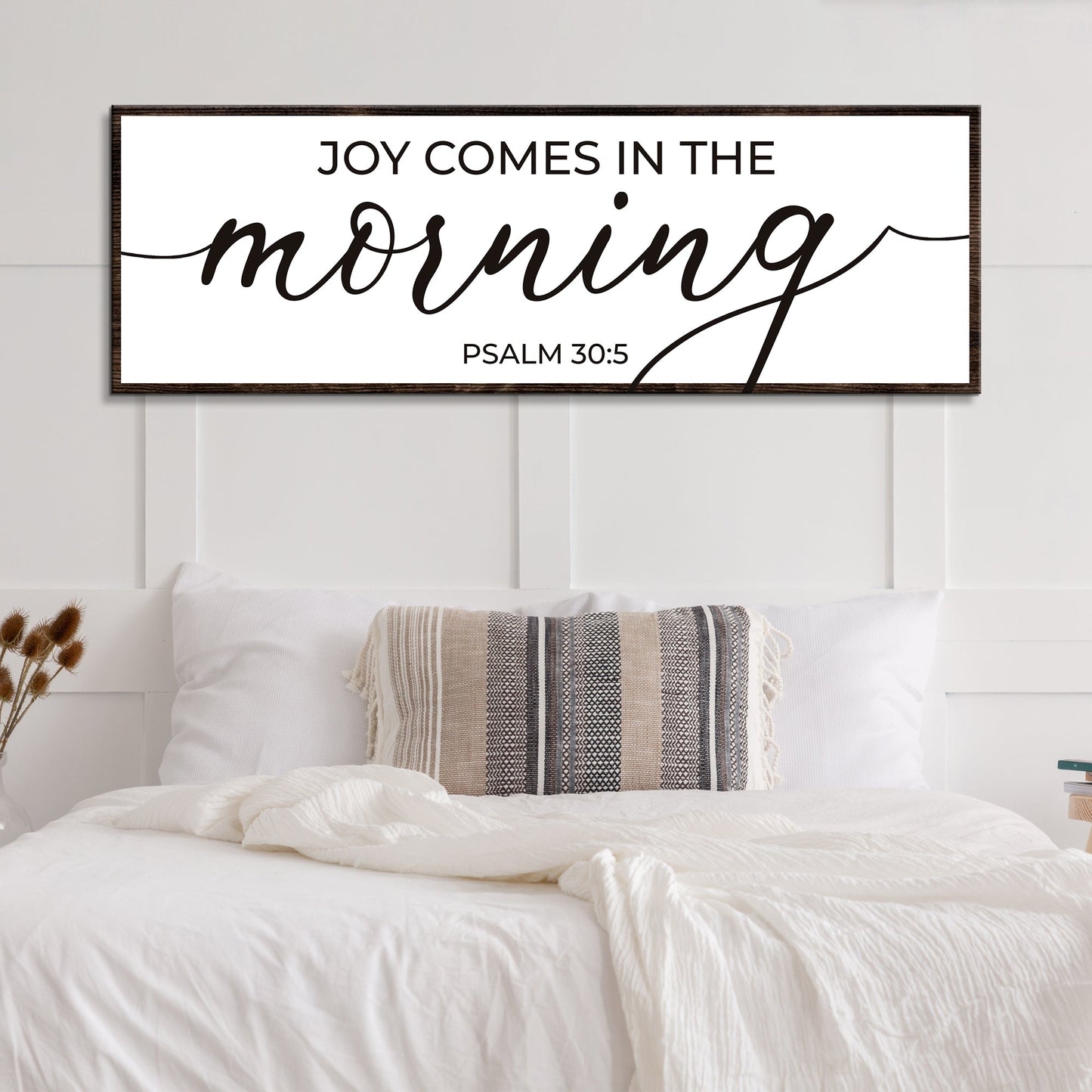 Joy Comes in the Morning Scripture Canvas Wall Art