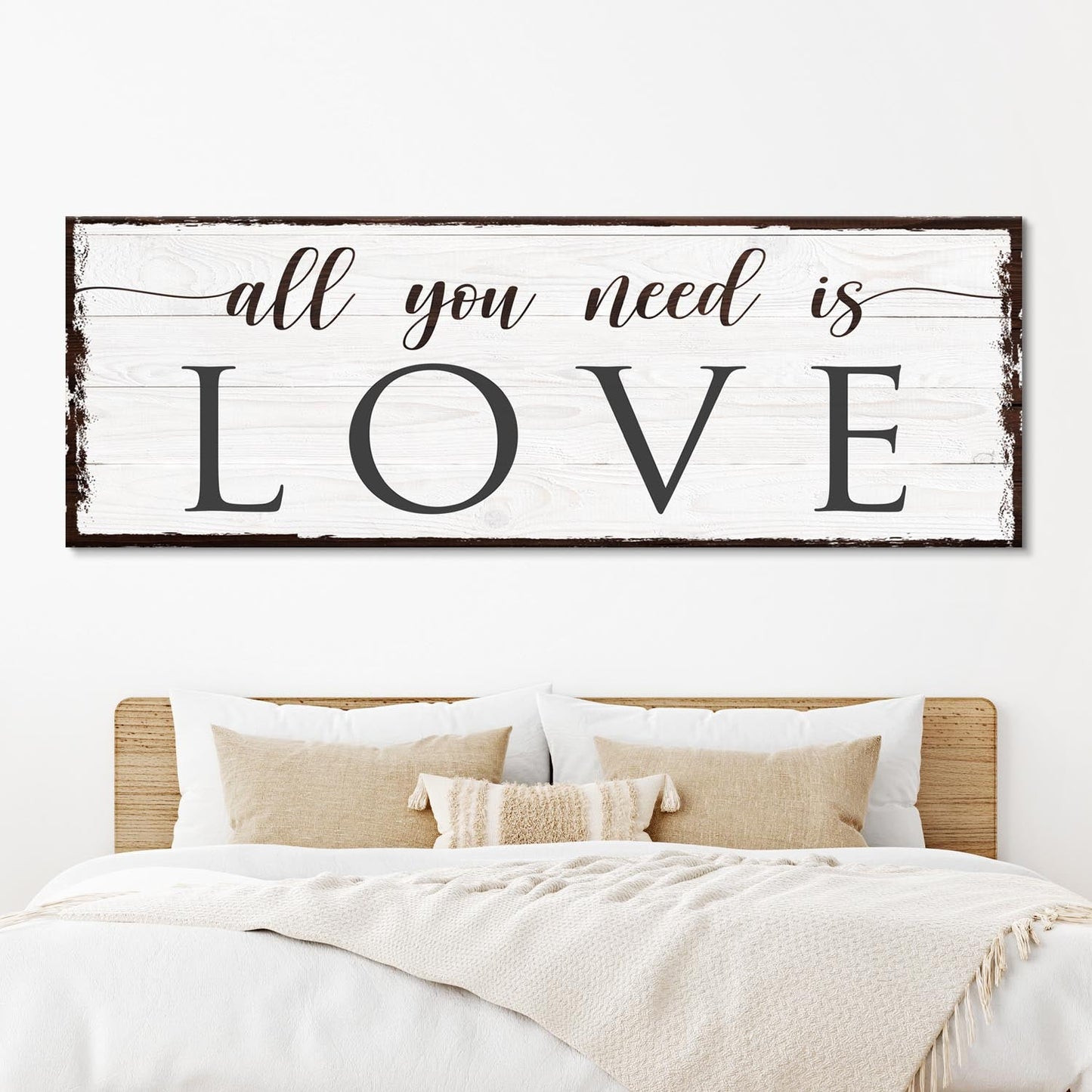 All you need is love canvas sign