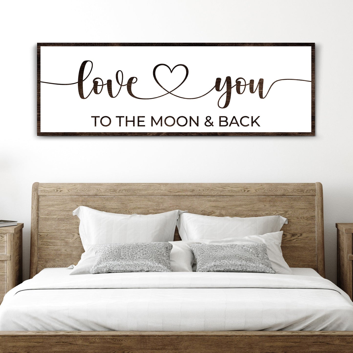 Love You to the Moon and Back Canvas Sign