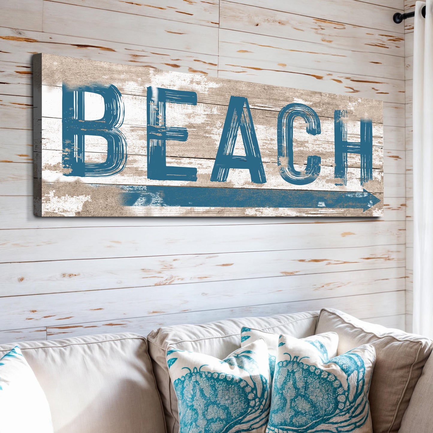 Beach House Canvas Sign V