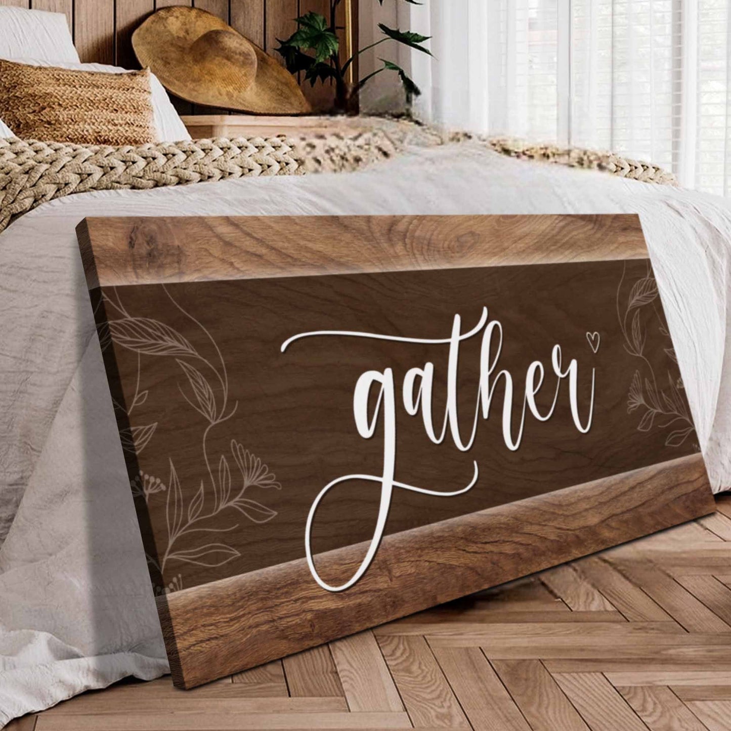 Gather Canvas Wall Art Sign
