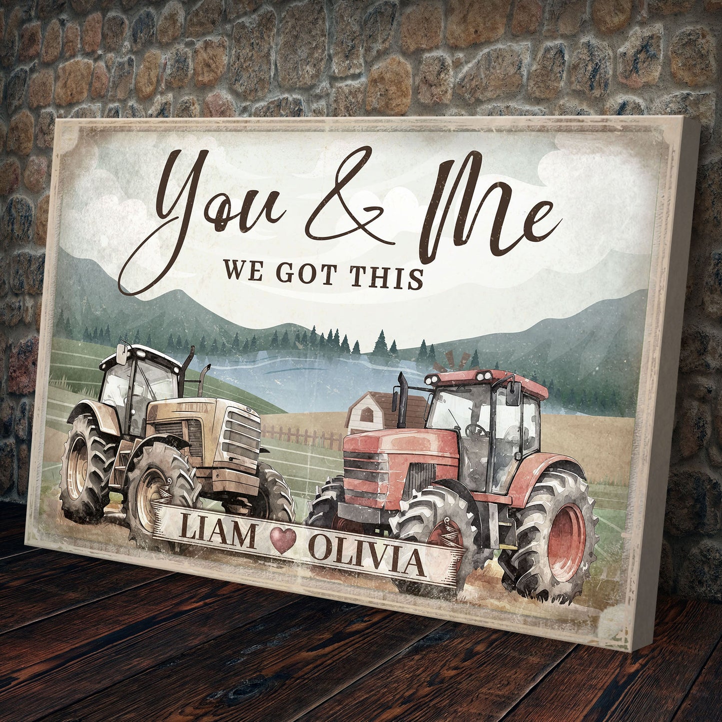 We Got This Tractor Couple Canvas Wall Art Sign