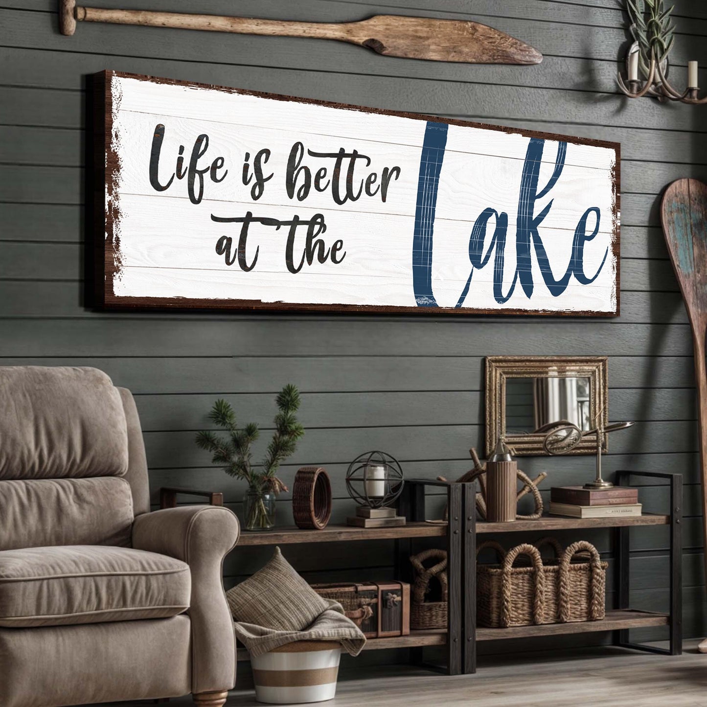 Life Is Better at the Lake Canvas Wall Art