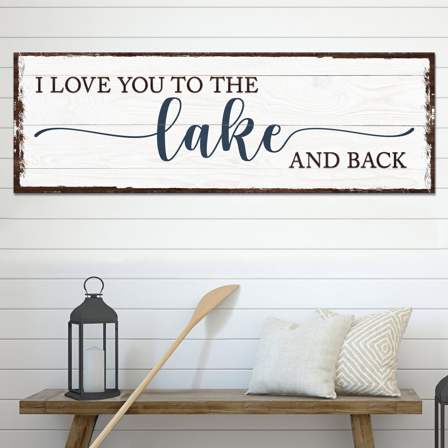 Love You to the Lake and Back Canvas Sign