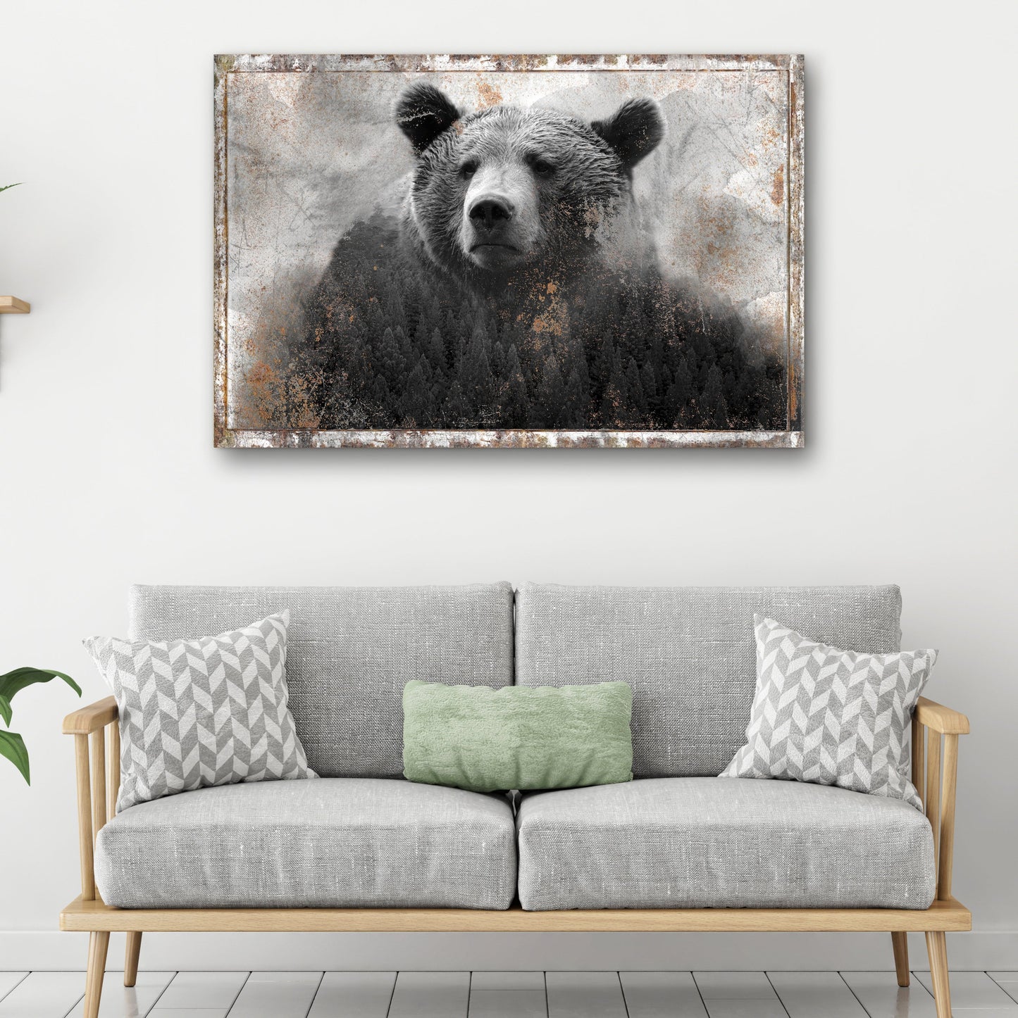 Forest Bear Canvas Wall Art