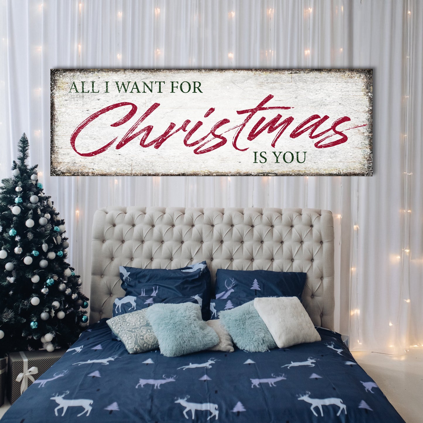 All I Want For Christmas Is You Canvas Sign