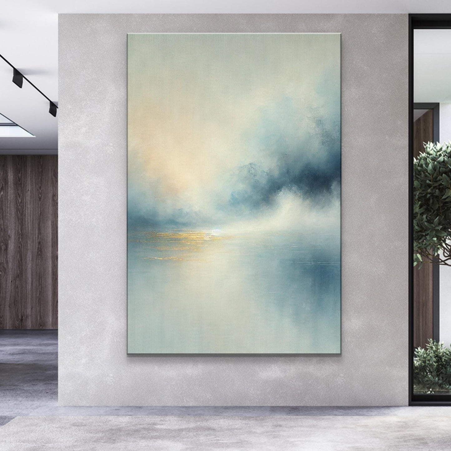 Abstract calm glow serene canvas wall art