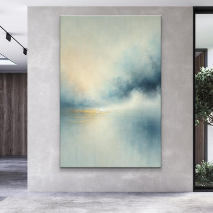 Abstract calm glow serene canvas wall art
