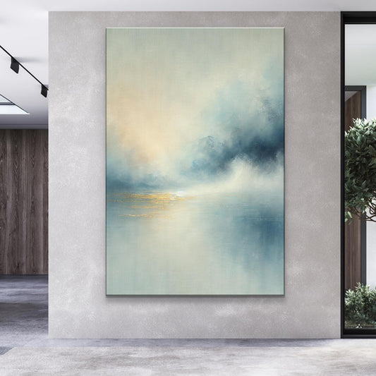 Abstract calm glow serene canvas wall art