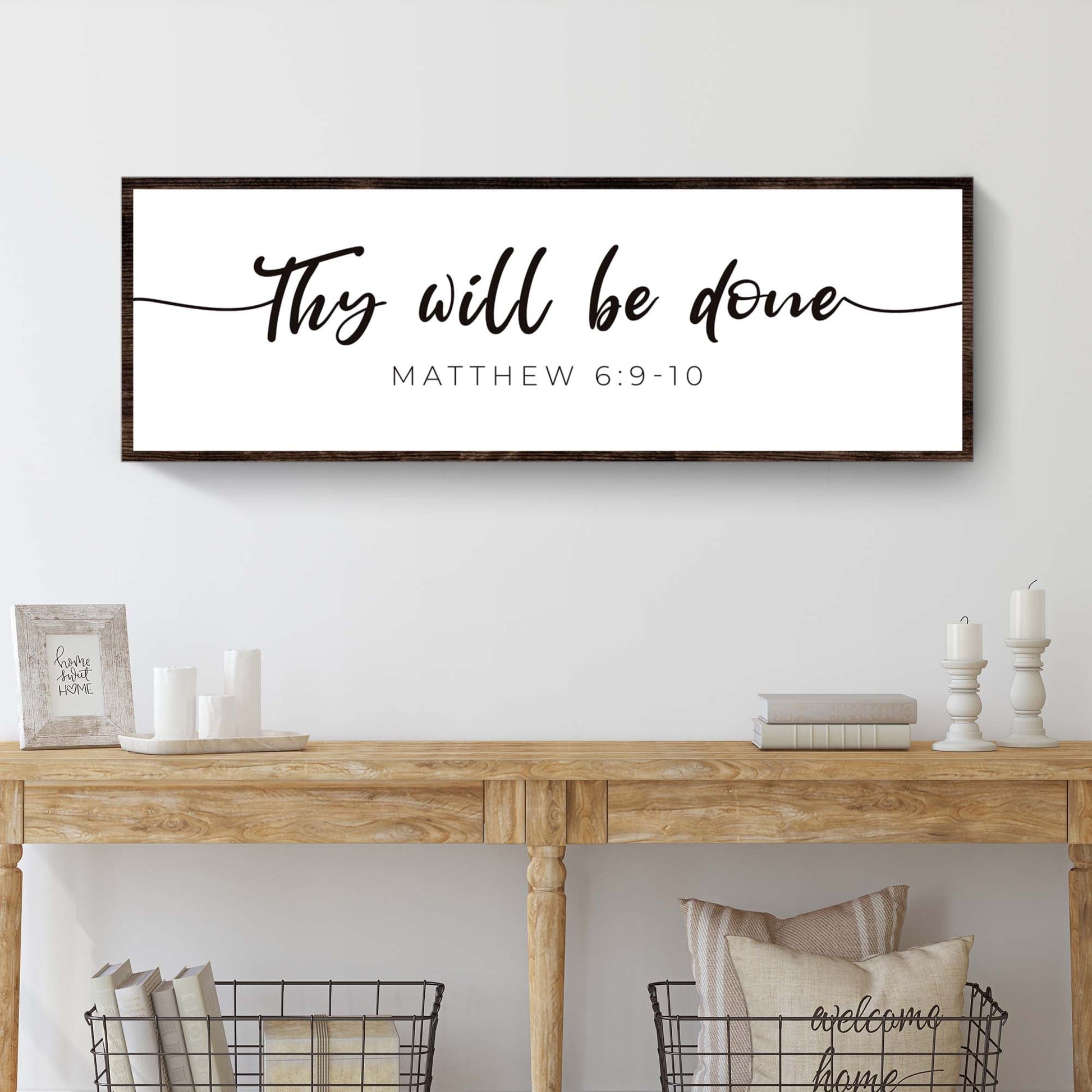Thy Will Be Done scripture canvas wall art - Christian faith sign decor