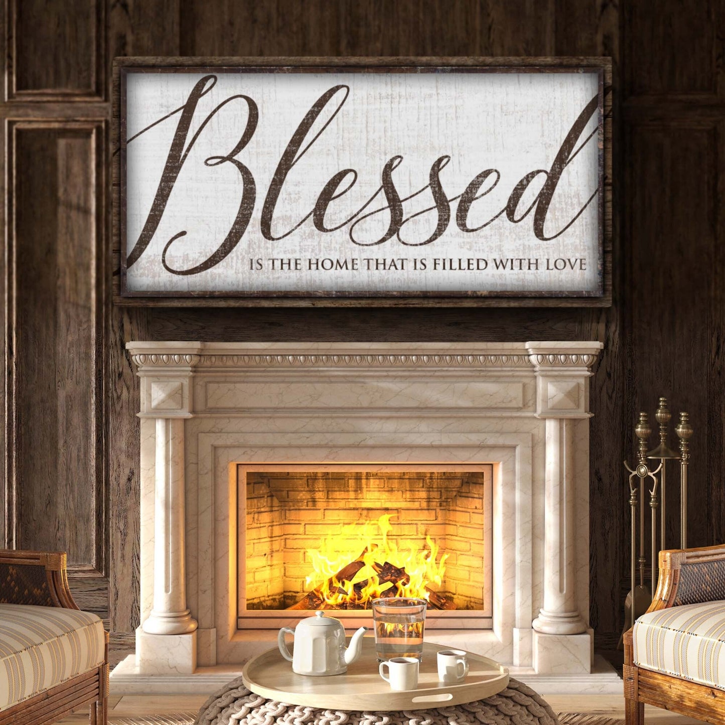 Blessed Is the Home Filled With Love Canvas Wall Art