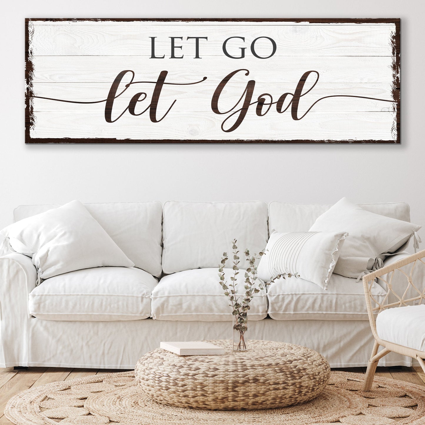 Let Go Let God Faith Canvas Wall Art