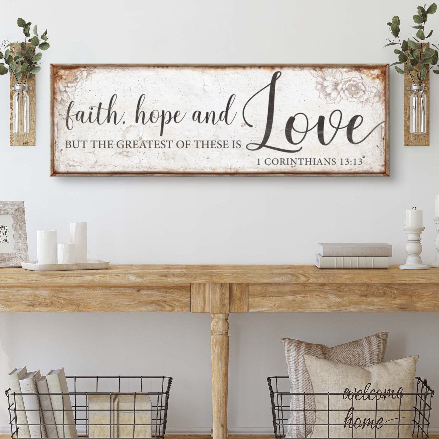 Faith Hope and Love 1 Corinthians 13:13 Faith Canvas