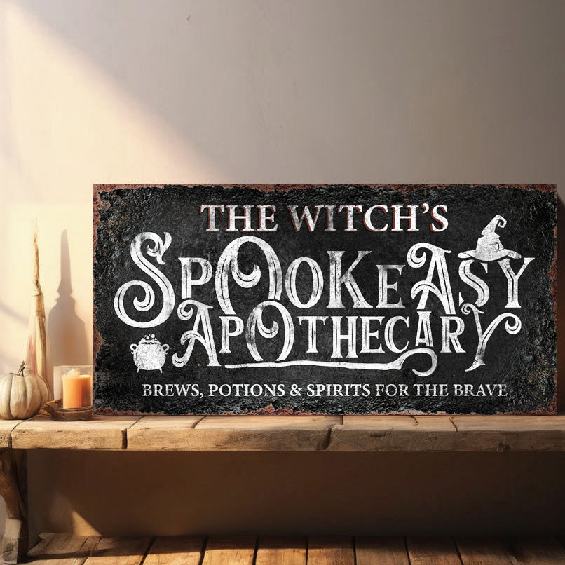 Apothecary Spookeasy Bar Canvas Sign