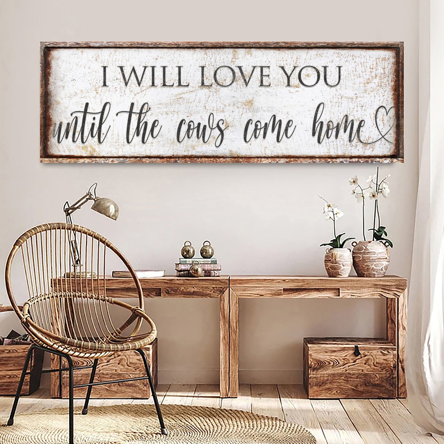 I Will Love You Until the Cows Come Home Canvas Art