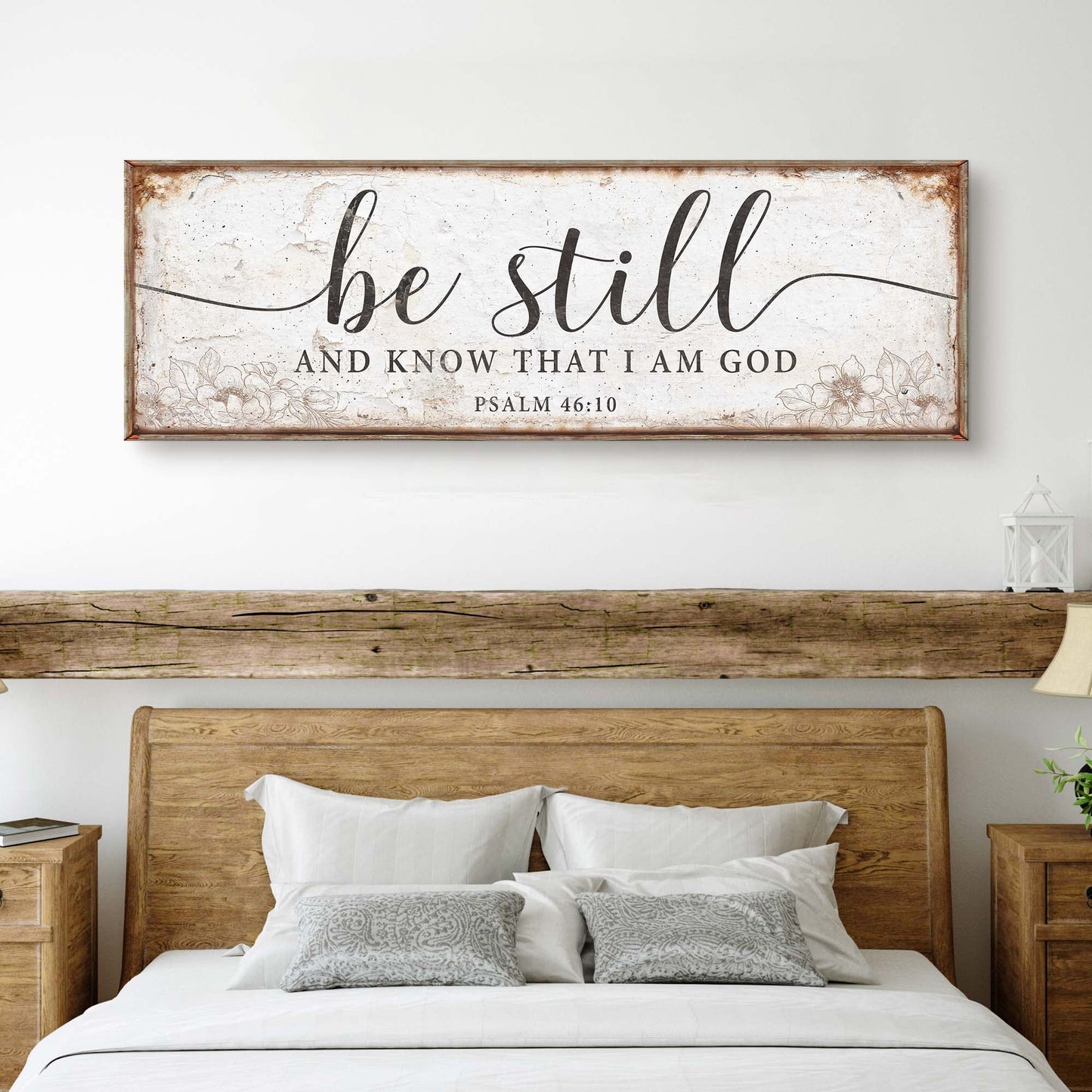 Be Still And Know That I Am God Faith Canvas Wall Art