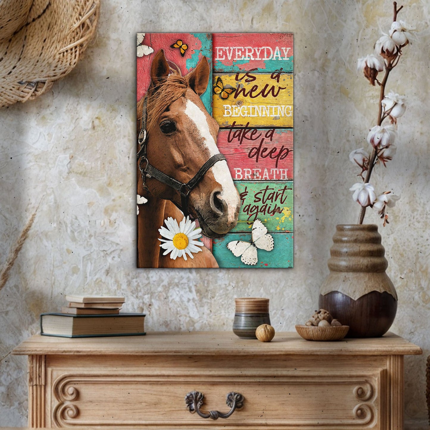 Everyday Is a New Beginning Faith Canvas Sign